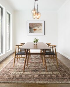 Dining room area rug | Roberts Carpet