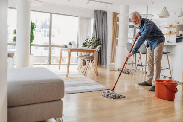 Man floor cleaning | Roberts Carpet